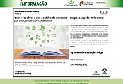 Ciclo de Sessões de Informação com a Rede BLX : Como Resolver o seu Conflito de Consumo